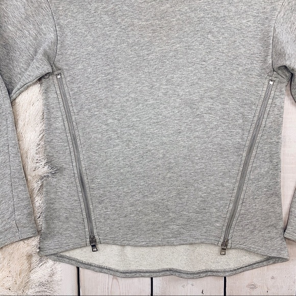 Armani Exchange | Grey Crew Neck Jumper w/ Zippers - Picture 2 of 4